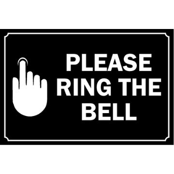 Flèche en forme de "please Ring The Bell 'Gravé Porte Signe 