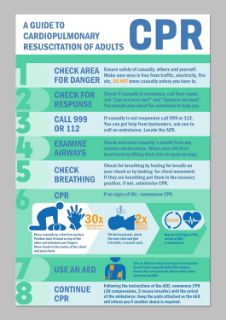Picture of CPR guide poster - Self adhesive sticker (200mm x 150mm)