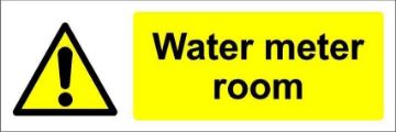 Picture of Water meter in room - Self adhesive sticker (150mm x 50mm)