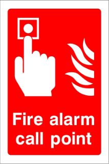 Picture of Fire Equipment Sign - Fire Alarm Call Point (1mm Rigid Plastic / 100x150mm)