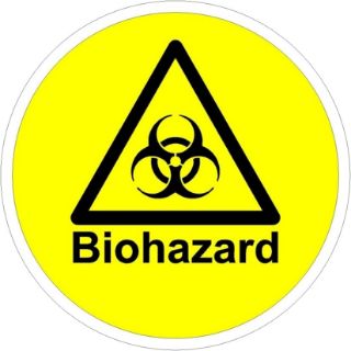Picture of ISO Safety Label Sign - Biohazard - Self Adhesive Sticker (50mm x 50mm)
