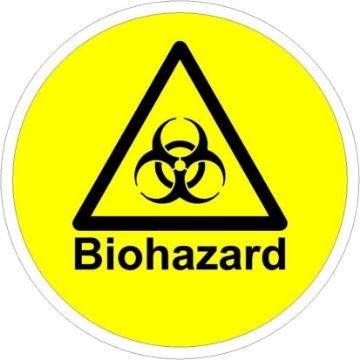 Picture of ISO Safety Label Sign - Biohazard - Self Adhesive Sticker (50mm x 50mm)