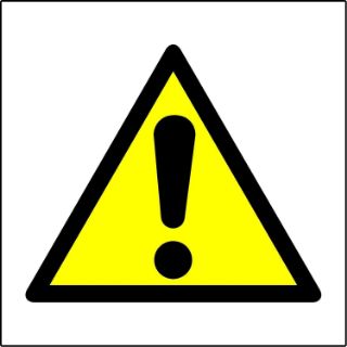 Picture of hazard warning triangle safety sign - Self adhesive sticker 100mm x 100mm