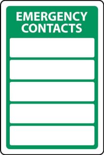 Picture of Emergency contacts First aiders etc safety sign - 3mm Aluminium sign (600mm x 400mm)
